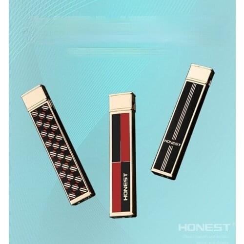 Ultra-thin Mini Slender Bar Inflatable Lighter Grinding Wheel Open Flame Smoking Accessories Briquets Et Accessoires Fumeurs