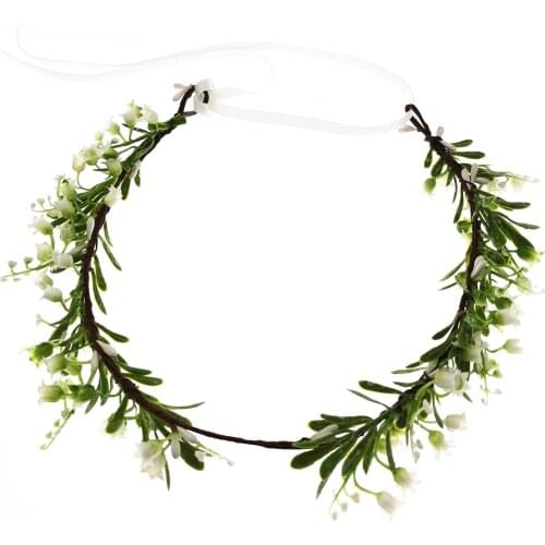 Campanula Flower Wreath Crown Festival Headband Women Hair Accessories Headdress Bridal Floral Garland Wedding Floral Headwear