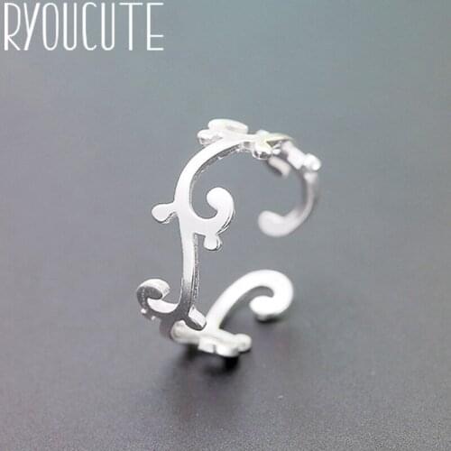 Simple Style Silver Color Branch Rings for Women Men Jewelry Big Open Rings bague femme