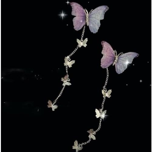 2Pcs/Set New Girls Cute Butterfly Hairpins Children Sweet Hair Clips Barrette Hair Ornament Fashion Hair Accessories Women Girls