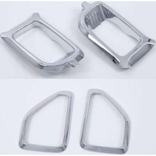 For Sportage R 2018 Rear Tail Fog Lamp Cover and Front Fog Lamp Cover Fog light Frame Abs Chrome 2Pcs Car Exterior Styling