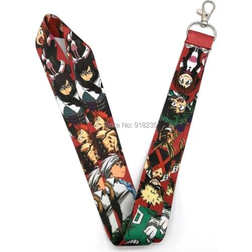 20/Lot My Hero Academia Bakugou Katsuki Todoroki Shoto Midoriya Izuku Lanyard Key Card ID Neck Straps Gifts Toys