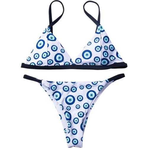 2021 Summer Sexy Womens Floral Printed Bikini Sets Push-up Padded Bra Swimwear Swimsuit Flower Beachwear Bathing Suit Costume