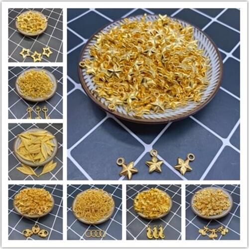 Acrylic Golden Accessories Earrings Necklace Beads For Jewelry Making DIY Jewelry Necklace Bracelet Earring Accessories