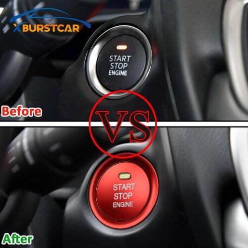 One-button Start Ignition Key Decorative Ring Cover for Mazda Axela Atenza CX-4 CX-5 2016 2017 2018 2019 Car Accessories Sticker