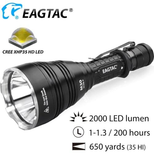 EAGTAC M30LC2 Pro LED Flashlight Module Replaceable XHP35 596 Meters for Hunting Searching Tactical Torch 18650 Battery
