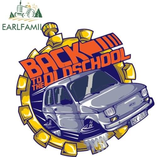 EARLFAMILY 13cm x 12.7cm Back To The Oldschool Vinyl Decal Personality Car Sticker Vinyl Rear Windshield Decals Racing Sticker