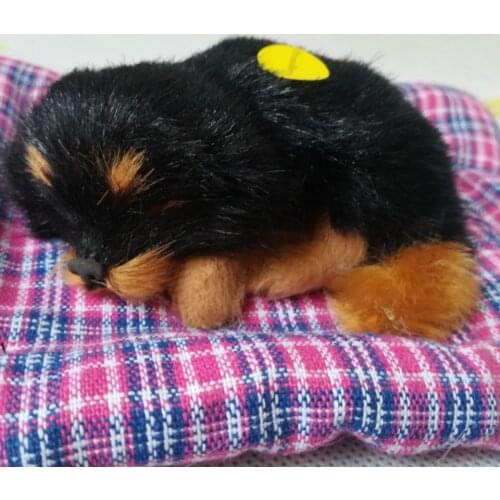 Sounding bark dog model about 12x10cm polyethylene&furs wolfhound with mat home decoration props ,toy gift d0779