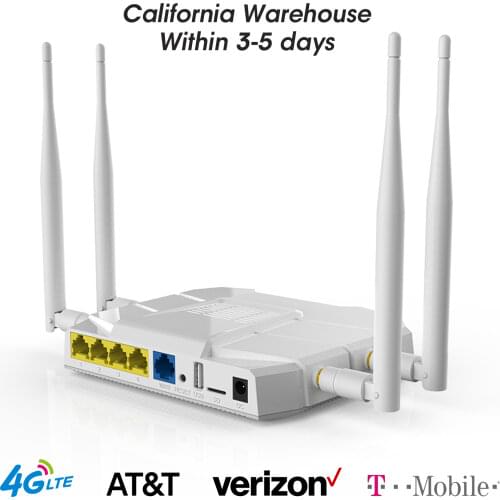 ZBT WE1326 3G 4G CPE Mobile WiFi Router Dual Band 1200mbps Wireless WiFi Router 4G LTE With SIM Card Slot 4Pcs External Antennas