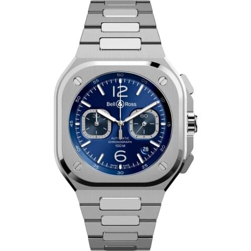 BELL & ROSS Mod. CHRONO Blue STEEL/STEEL