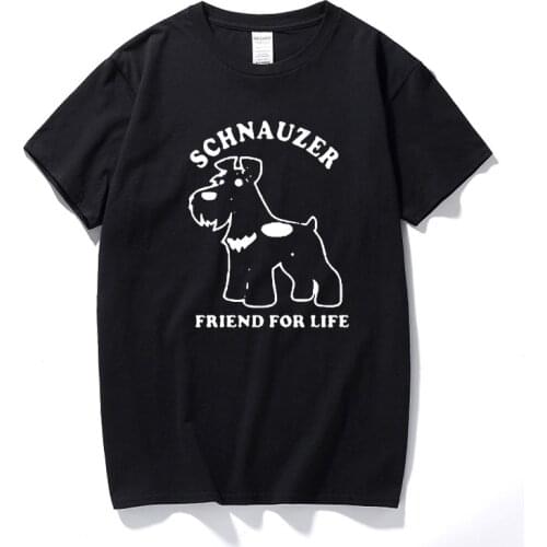 Schnauzer Dog Lover Pet Adult T-shirt Tshirt Mens O Neck Short Sleeve funny College Gift Tee T Shirt