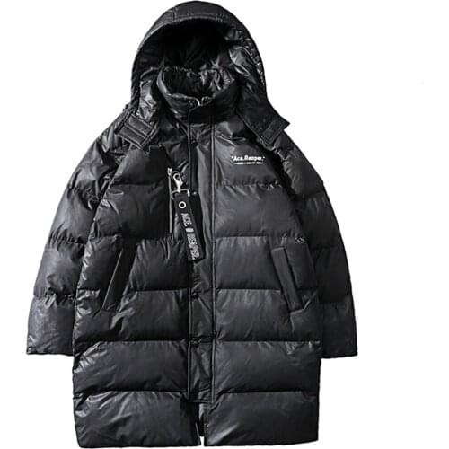 2021 Fashion New Design Men Down Coat Stand Collar Solid Color Warm Clothes Student Loose Casual Garment