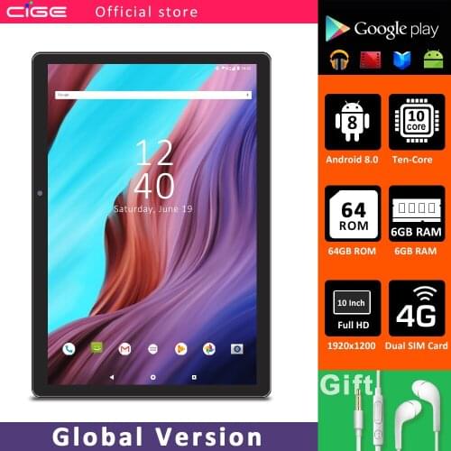N9 10 Inch Tablets Android 8.0 Tablets PC 6GB RAM 64GB ROM 1920x1200 IPS with keyboard 4G Lte Smartphone 2.4G 5G Wifi Gamer 10.1