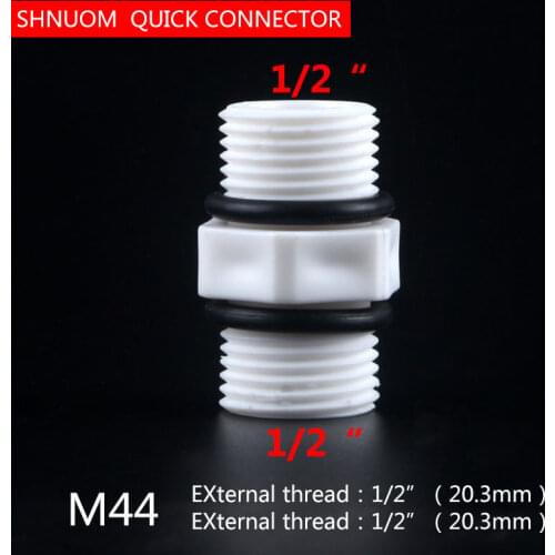 1/2'' Male to 1/2" External Thread With rubber ring Pipe Fitting Plastic joint 20MM Straight Connector Aquarium RO Water Filter