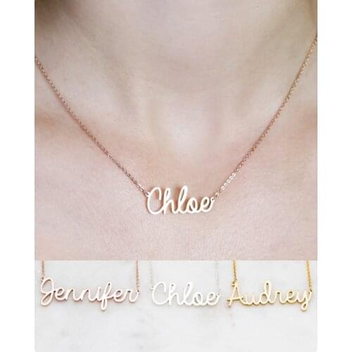 MYLONGINGCHARM Personalized Name Necklace Customized Your Name Jewelry Best Friend Gift for Her BRIDESMAID GIFTS