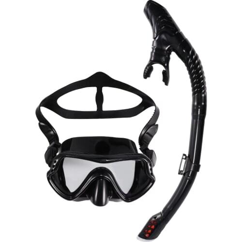Professional diving mask silicone mask scuba diving mask snorkeling anti-fog goggles glasses set underwater swimming equipment