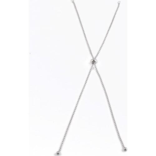 Stainless Steel DIY Adjustable Necklace Sliding Extender Chain Jewelry Making