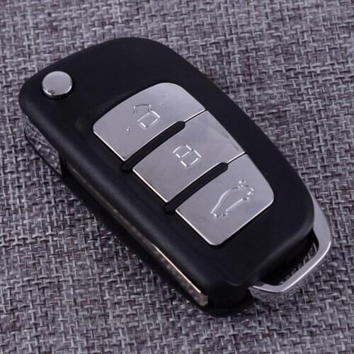 S07080 3 Button Flip Remote Car Key Shell Case Cover Folding Fob Box Holder Fit for Ford Focus Fiesta C-Max Galaxy S-Max