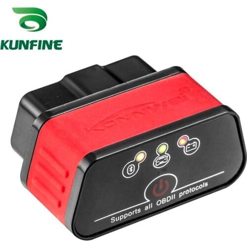 KUNFINE KW903 Bluetooth 3.0 OBD2 Scanner Code Reader Erase Fault Errors OBD 2 ELM 327 ELM327 for Android Auto Automotive Tool