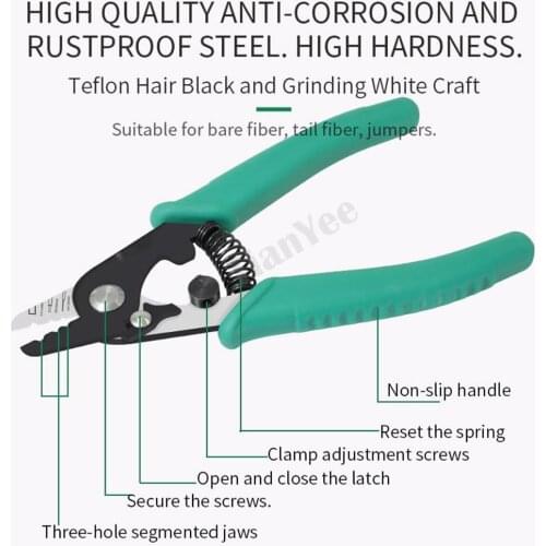TianYee 3-Port Fibre Stripper Fiber Striptang/Wired Strippers Three Gat Stripper Tang For Miller Tool Steel