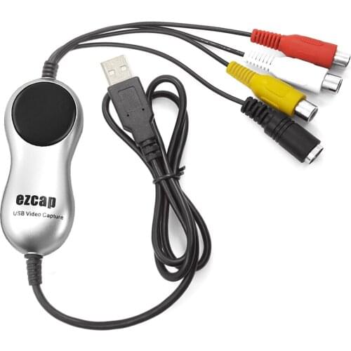 USB2.0 AV 3RCA Video audio capture, convert analog video audio from VHS, DVD, Hi8 to digital format for windows, edit software