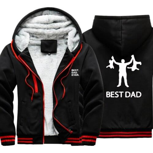 The best dad funny men coat outwear windbreak Male Jacket warm hoodies men thick Camouflage Sleeve causal winter Mens Jacket