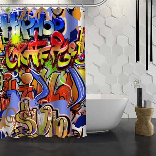 Custom Art design Shower Curtain With Hooks Polyester Fabric Printing Shower Curtain for Bathroom Waterproof