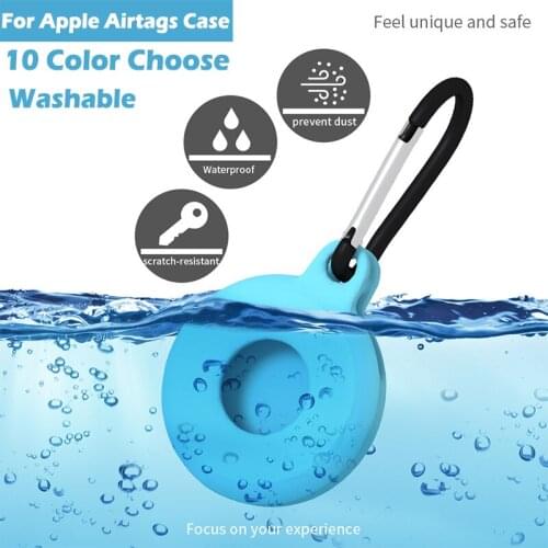 For Apple Airtags Liquid Silicone TPU Protective Sleeve For Apple Locator Tracker Anti-Lost Device Keychain Protector Cover Case