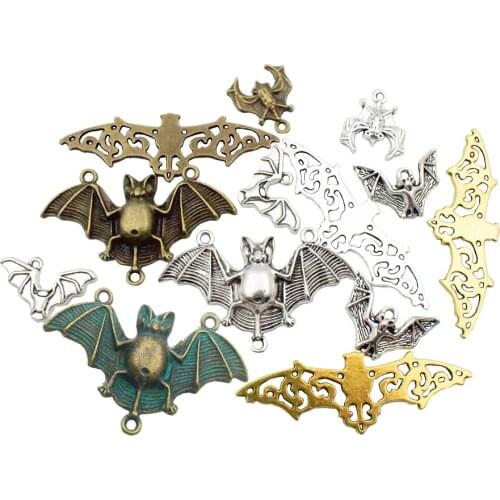 Animal Bat Charms Pendants DIY Jewelry Making Alloy Findings Accessory For Necklaces Earrings