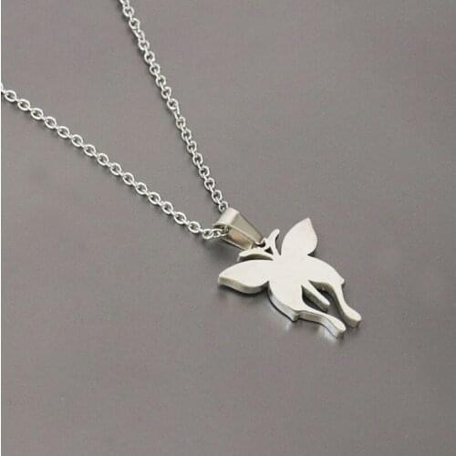1pc New Cute Butterfly Stainless Steel Necklace Bugs Insect Pendant Women Girls Kids Chokers Statement Necklaces Jewelry