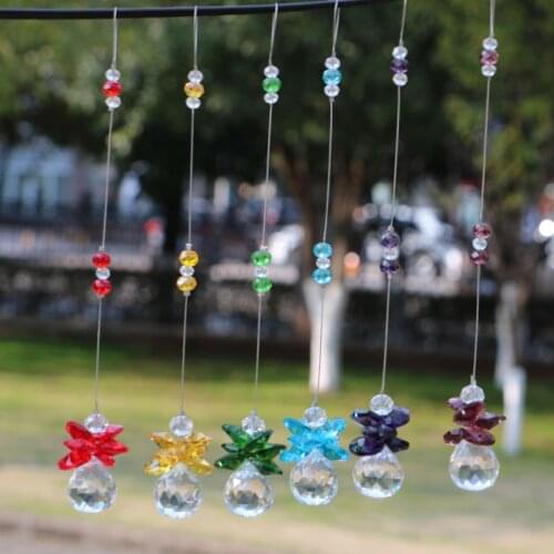 1PCS Glass Crystal Ball Suncatcher Feng Shui Prisms Pendant Pendulum Hanging Window Decor 20mm
