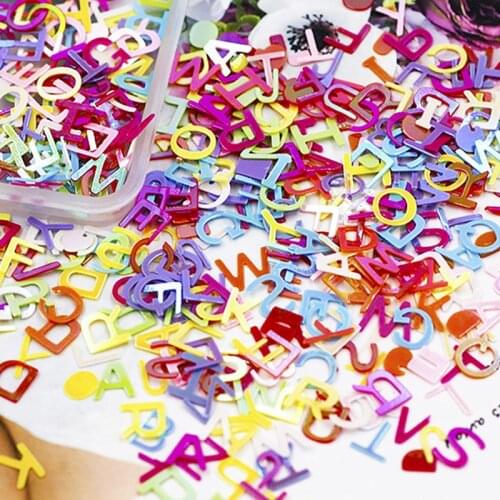 1Pack Resin Letter Sequins Nail Art Decor Crafts Mold Filling Tools Diy Uv Epoxy Resin Mold Filler Accessories Nail Art Sticker