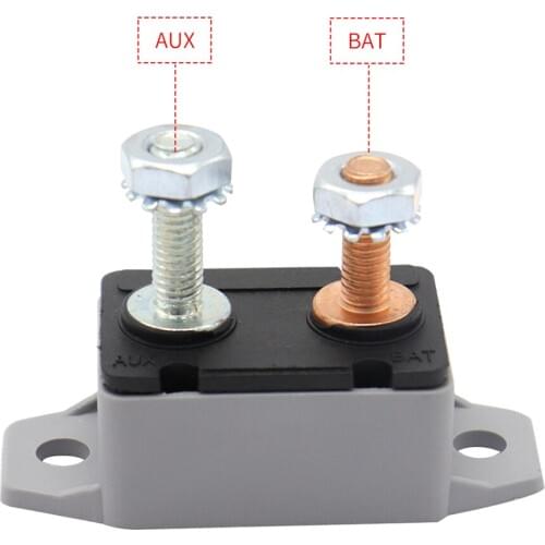 10A Auto-Reset 12V/24V Circuit Breaker Car Metal Stud Bolt Type