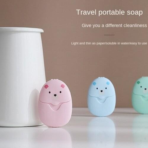 50pcs Travel Portable Disposable Boxed Soap Paper Make Foaming Scented Bath Washing Hands Clean Scented Slice Mini Paper Soap