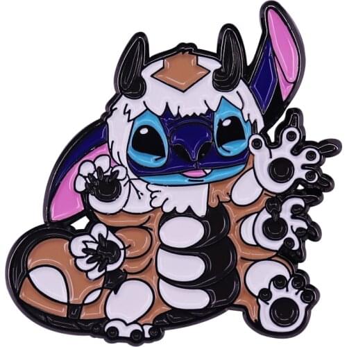 Avatar Appa and Aang The Last Airbender Enamel Brooch Pins Badge Lapel Pin Alloy Metal Fashion Jewelry Accessories Gifts