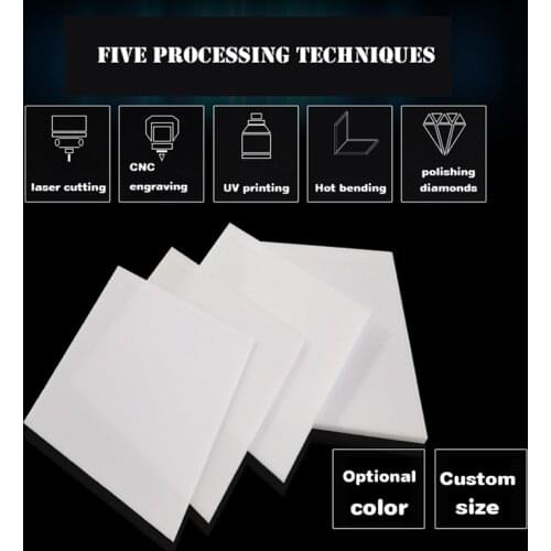 White Acrylic Sheet Custom Plexiglass Sheet Milky White Plastic Sheet Transparent Diffuser Processing 2 3 5 10mm