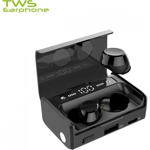 TWSearphone Q10 V5.0 Bluetooth Headphones Wireless Earphones Binaural HD Call Headset 2600 mAh large capacity battery Earbuds