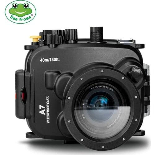 Seafrogs Camera Bag for Sony A7 Waterproof Housing 40m Depth for Sony A7R Scuba Diving Accessory Underwater Case Camera Housing