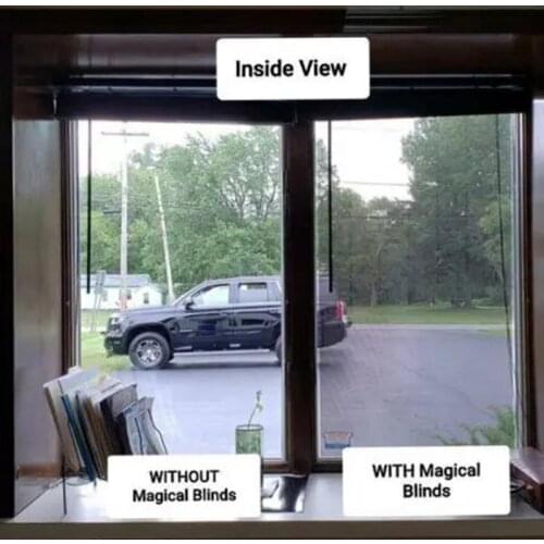 Horizontal Glass Blinds Static Glue-free Office Home Window Sticker Light Transmission GQ