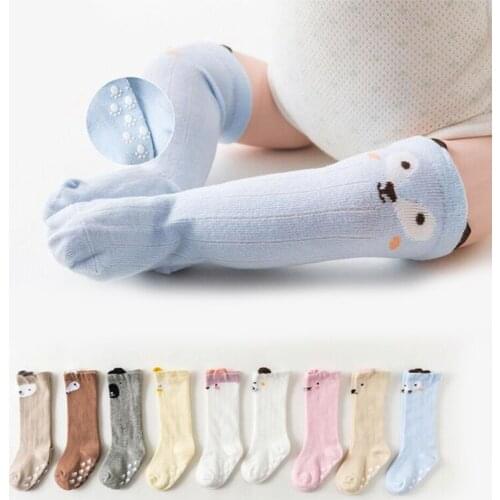 Fox/panda/cat design newborn baby socks fall infant kids cotton knee high socks for boy/girls anti-slip floor socks children