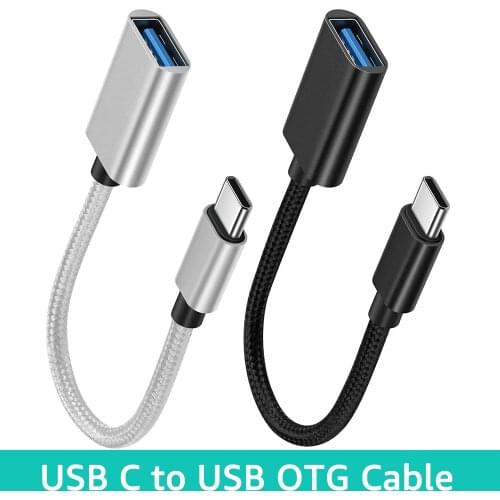 OTG Type C Cable Adapter USB to Type C Adapter Connector for Xiaomi Samsung S20 Huawei OTG Data Cable Converter for MacBook Pro