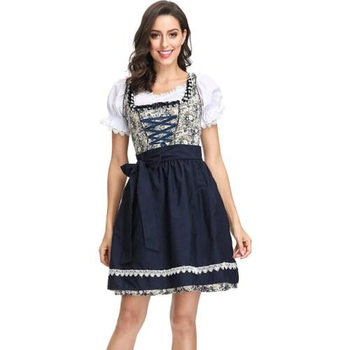 Carnival Party German Oktoberfest Costume Women Bavarian Dirndl Beer Maid Halloween Fancy Dress Costumes For Role Playing Game