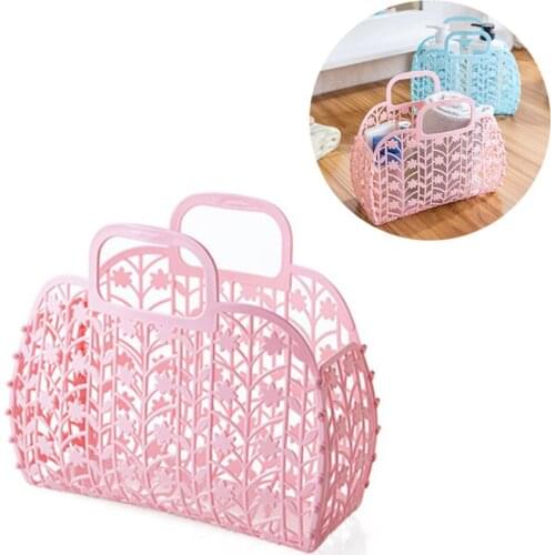Bathroom Hollow Wash Storage Basket Detachable Shower Basket Plastic Bath Basket Shopping Basket Home Storage Organization