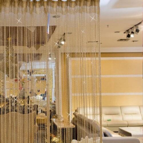 Flying Shiny Tassel String Curtain Window Door Divider Sheer Curtains Home Decor Valance Room Fly Screen Blind Straight Bedroom