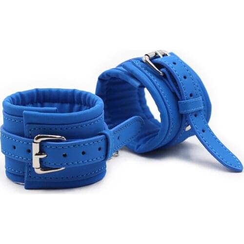 High Quality PU Leather Handcuffs with Metal Chain to Fetish Slave Bdsm Bondage Adult Games Flirt Sex Toys for Women Couple