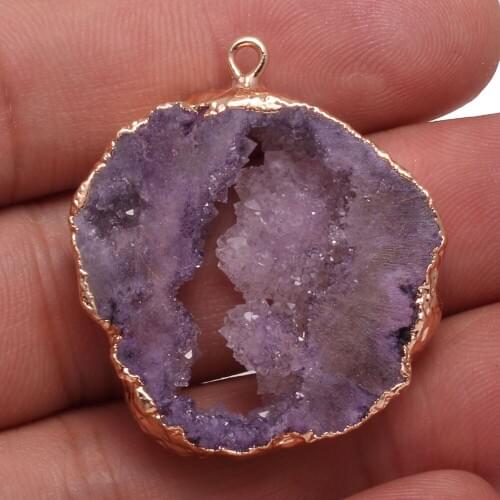 Natural Stone Irregular Agats Pendants Charms Stone Pendants for Jewelry Making DIY Necklace Size 30-35mm 40-45mm