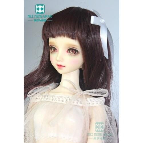 BJD doll clothes accessories for 1/3 1/4 1/6 BJD/SD dolls Wigs Dark brown long curly hair 078