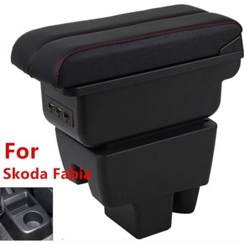 Arm Rest For Skoda Fabia 2 2008-2013 Center Centre Console Storage Box Armrest 2009 2010 2011 2012
