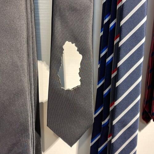 Hollow Hole Design Creative Tie For Men And Women Couples 9cm Trend Burning Personality Destroying Interesting Ins Tie