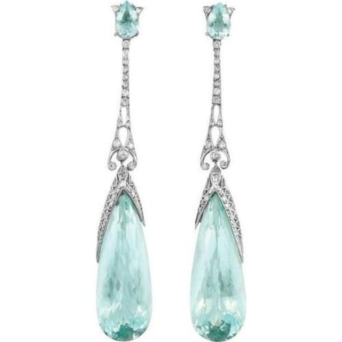 Simple drop earrings eardrop personality crystal female ear jewelry ladies fine decorations